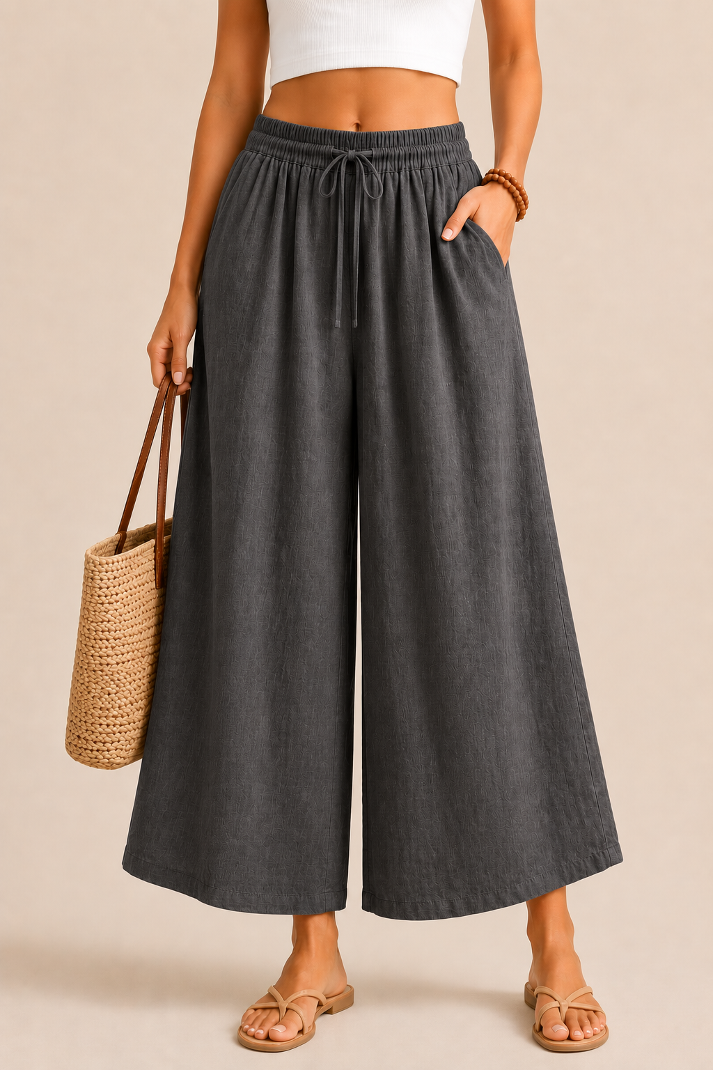 Retro Inspired Cotton Linen Wide Leg Pants For Everyday Effortless Dressing