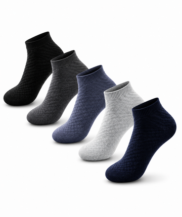 Men’s Bamboo Low-Cut Comfort Socks Pack of 5