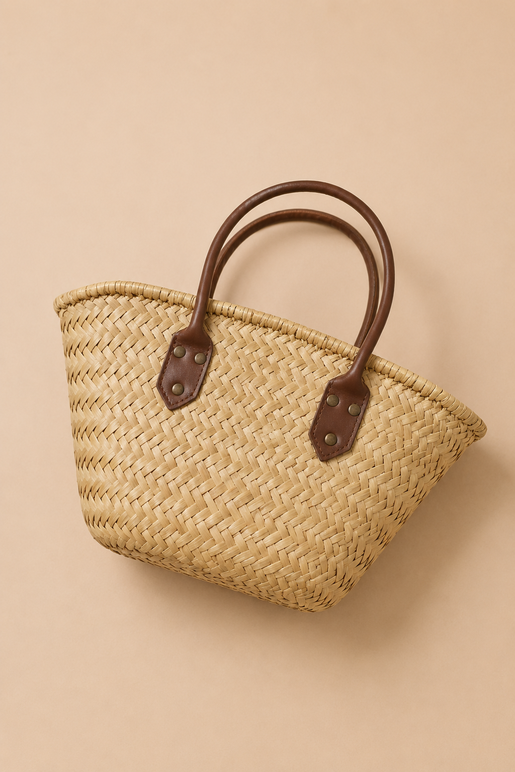Hand-woven Water Grass Handbag Vintage Shopping Basket Bag