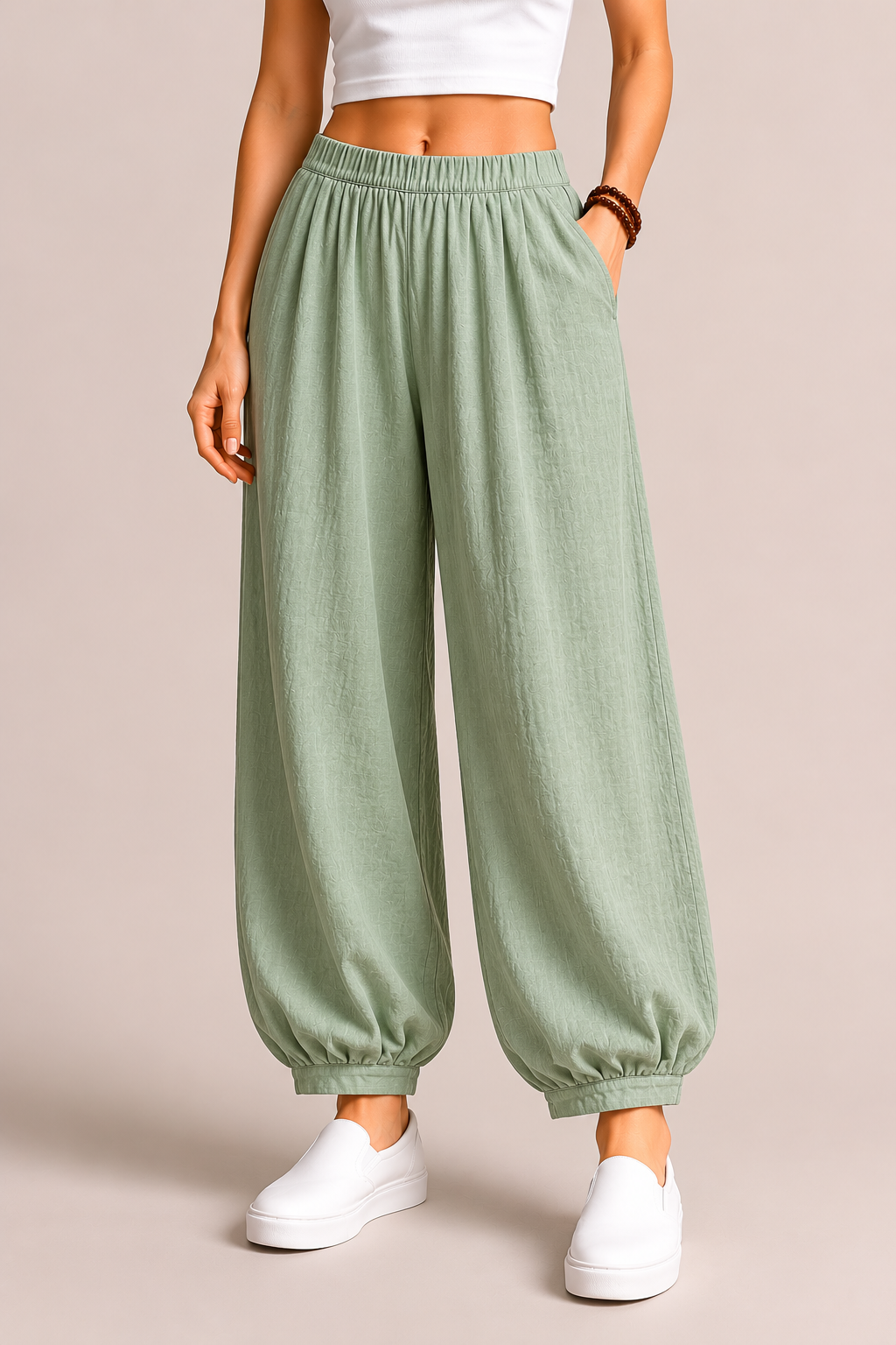 Relaxed Cotton Linen Harem Pants With Flowing Everyday Comfort And Movement