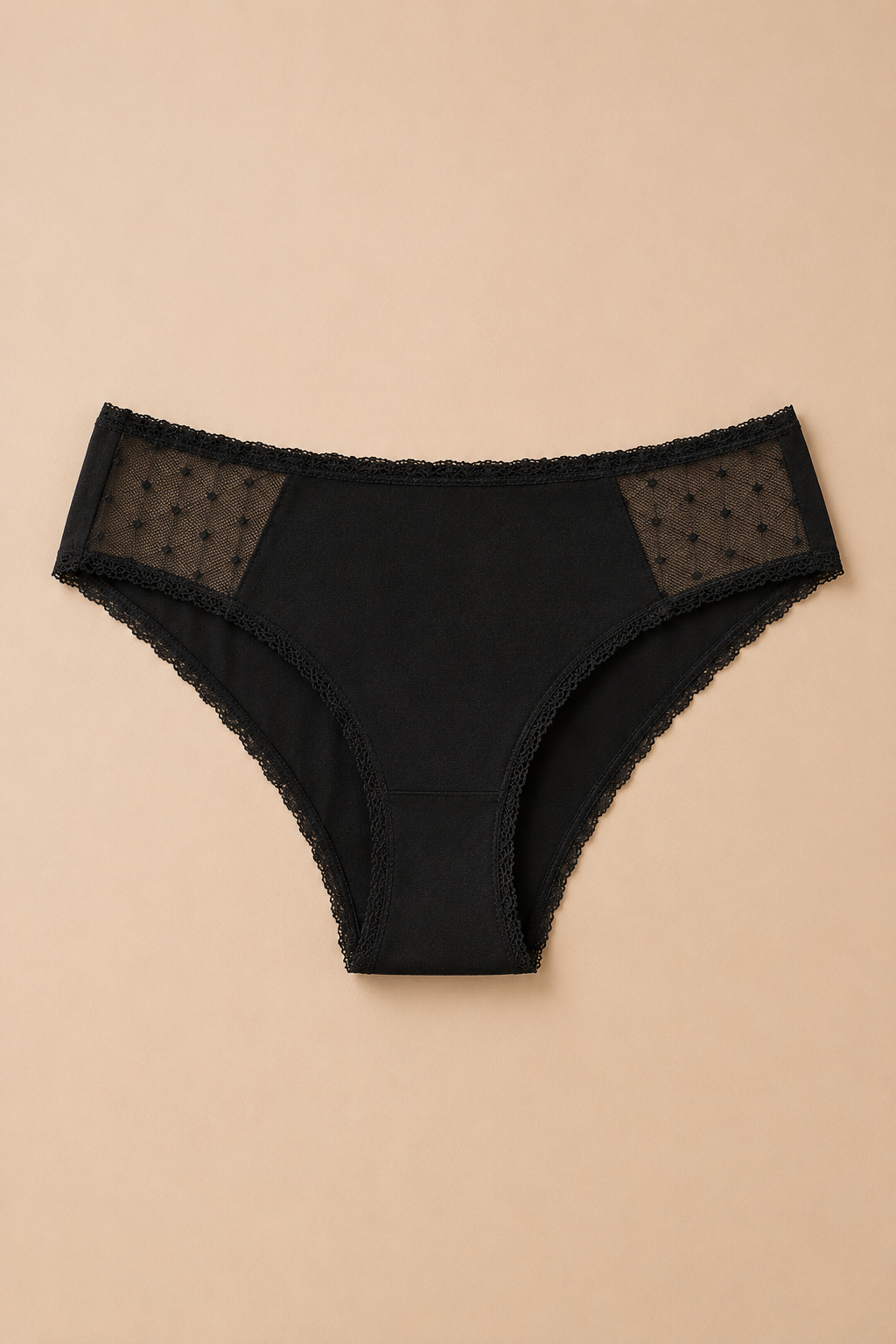 Elegant Cotton Briefs With Airy Lace Detail