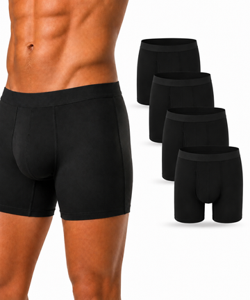 Men’s Bamboo Anti-chafing Boxer Briefs Pack of 4