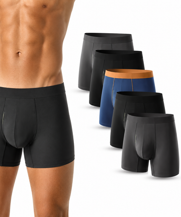 Men's Extended-length Athletic Boxer Briefs- Pack of 5