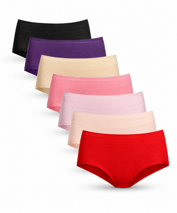 Women’s Bamboo Mid-Waist Briefs Pack of 5